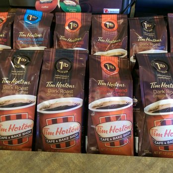 Tim Hortons - a display of coffee bags - Donuts Near Me - Wheeling, West Virginia