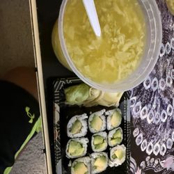 Ginger Asian - Egg Drop Soup and Avocado Roll