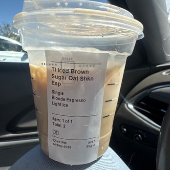 Starbucks - Iced Brown Sugar Oatmilk Shaken Espresso - Coffee & Tea Near Me - Reno, Nevada Starbucks - Iced Brown Sugar Oatmilk Shaken Espresso - Coffee & Tea Near Me - Reno, Nevada