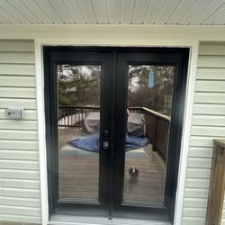 Arcadia Property Services - New French Doors installed on second story Master bed room.