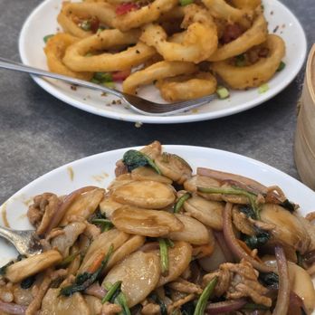 Prince Dumpling - Fried squid + stir fry rice cakes - Dim Sum Near Me - Rosemead, California Prince Dumpling - Fried squid + stir fry rice cakes - Dim Sum Near Me - Rosemead, California