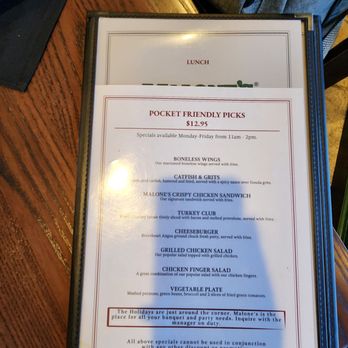 Malone's Steak & Seafood - Weekly specials - Seafood Near Me - Atlanta, Georgia