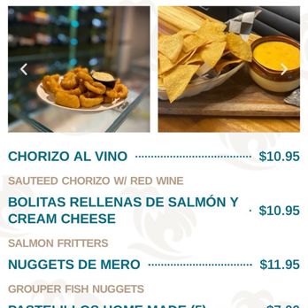 Costa Azul - Menu - Caribbean Near Me - Manati, Puerto Rico