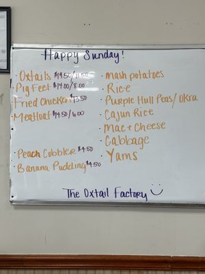 Menu photo 1 The Oxtail Factory Hearne, TX Menu photo 1 The Oxtail Factory Hearne, TX