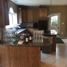 Kitchen area with bar Kitchen area with bar