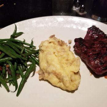 J Gilbert's - Porterhouse with mashed potatoes and green beans w/pecans - Steakhouses Near Me - McLean, Virginia