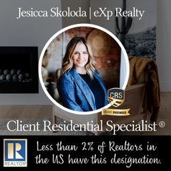 Jesicca Skoloda - EXP Realty - This certification recognizes her exceptional knowledge, experience, and commitment to providing outstanding service in real estate.