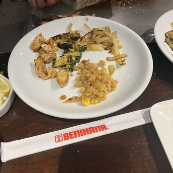 Benihana - 8 small squares of chicken . ROCKYS CHOICE - Teppanyaki Near Me - Arcadia, California