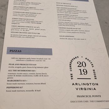 The Commentary - Menu - Bars Near Me - Arlington, Virginia The Commentary - Menu - Bars Near Me - Arlington, Virginia