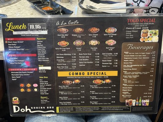 Menu photo 1 Doh Korean BBQ Las Vegas, NV Menu photo 1 Doh Korean BBQ Las Vegas, NV