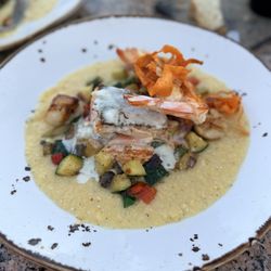 Salt & Stone - Seafood dish with polenta