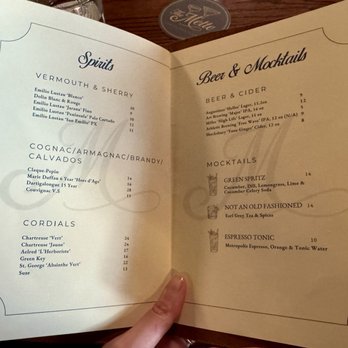 The Mette - Menu - Cocktail Bars Near Me - Wilmette, Illinois