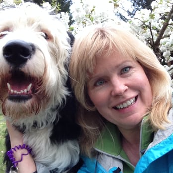 One Good Dog - Selfie with a Camp Good Dog Board and Train student. He is a Sheepadoodle, who will be used as a therapy dog! (1/2 sheepdog 1/2 poodle) - Pet Training Near Me One Good Dog - Selfie with a Camp Good Dog Board and Train student. He is a Sheepadoodle, who will be used as a therapy dog! (1/2 sheepdog 1/2 poodle) - Pet Training Near Me