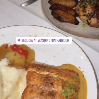 Sequoia - Pan seared Pan-Seared Scottish Salmon Chimichurri Chicken & Shrimp - New American Near Me - Washington, DC, District of Columbia Sequoia - Pan seared Pan-Seared Scottish Salmon Chimichurri Chicken & Shrimp - New American Near Me - Washington, DC, District of Columbia