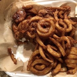 It's Just Wings - Boneless ponzu wings with curly fries
