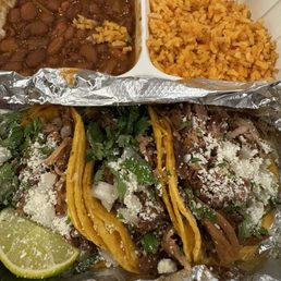 3 Taco Combo Plate- carnitas