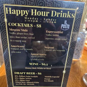 IL  Posto - HH Menu, Feb 2026 - Italian Near Me - San Diego, California