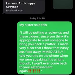The end of the discussion with the owner after getting off the phone with her.