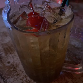 Whiskey Smith - a drink in a glass with ice and a cherry - Dive Bars Near Me - San Antonio, Texas
