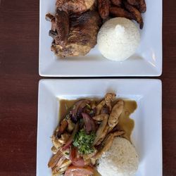 1/2 chicken with 2 side orders