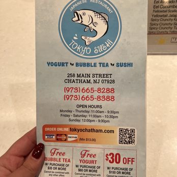 Tokyo Sushi - Menu - Bubble Tea Near Me - Chatham, New Jersey Tokyo Sushi - Menu - Bubble Tea Near Me - Chatham, New Jersey