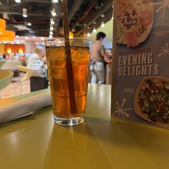 Snooze - Iced tea. You can get an idea of the diner vibe from the background in this picture. - Breakfast & Brunch Near Me - Denver, Colorado