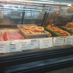 Part of the meat market so many awesome choices of meats and boudin and the hamburger/food menu.