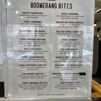 Boomerang Bites - Menu as of December 2023 - Bakeries Near Me - Hoboken, New Jersey Boomerang Bites - Menu as of December 2023 - Bakeries Near Me - Hoboken, New Jersey