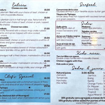 Fritanga - Menu page 2 - Latin American Near Me - Saint Louis, Missouri Fritanga - Menu page 2 - Latin American Near Me - Saint Louis, Missouri