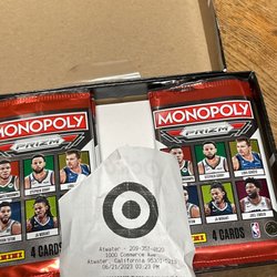 Target - Of course its open and cards are missing, every pack opened and missing a card and even had a pack missing. smh