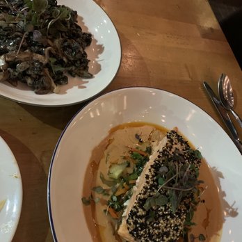 Roe Seafood Restaurant - Sesame Crusted Scottish Salmon and Black Sesame Spaetzle - Seafood Near Me - Long Beach, California Roe Seafood Restaurant - Sesame Crusted Scottish Salmon and Black Sesame Spaetzle - Seafood Near Me - Long Beach, California