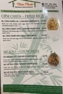 Menu photo 7 Thien Phuoc Duluth, GA