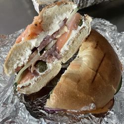 Holey Moley Bagel Shop - Bagel and lox
