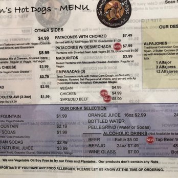 Simon's Hot Dogs - Menu - Hot Dogs Near Me - Scottsdale, Arizona