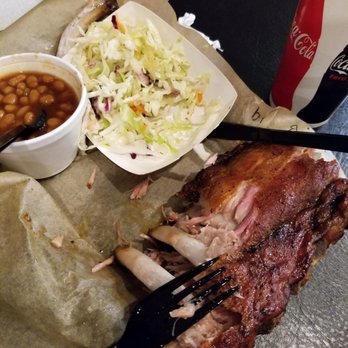 Smokin Bones BBQ - 1/2 Rack of Ribs with slaw and beans. - Pizza Near Me - Bountiful, Utah Smokin Bones BBQ - 1/2 Rack of Ribs with slaw and beans. - Pizza Near Me - Bountiful, Utah
