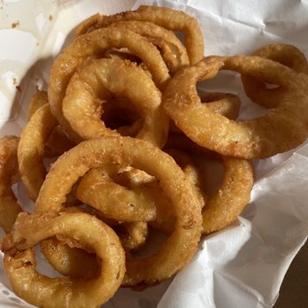 Old Railroad Cafe - Large onion ring, delicious!! - Pizza Near Me - Quincy, Massachusetts