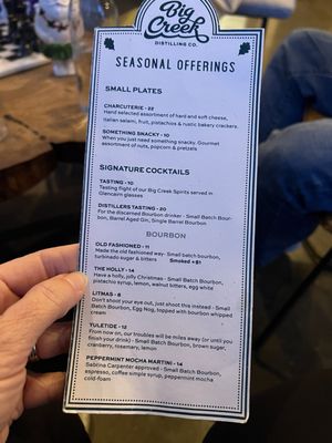 Menu photo 7 Big Creek Distilling Co. Dahlonega, GA Menu photo 7 Big Creek Distilling Co. Dahlonega, GA