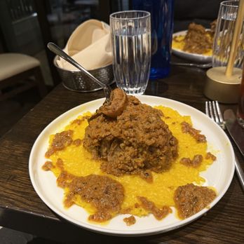 Milano Restaurant & Bar - Incredible Veal Osso Buco with Saffron Risotto. Perfectly prepared. - Italian Near Me - Las Vegas, Nevada Milano Restaurant & Bar - Incredible Veal Osso Buco with Saffron Risotto. Perfectly prepared. - Italian Near Me - Las Vegas, Nevada