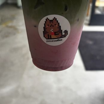 Pixlcat Coffee - Iced Strawberry Matcha - Coffee & Tea Near Me - San Francisco, California