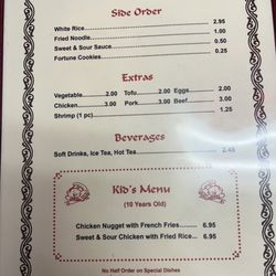 Golden China - Menu
