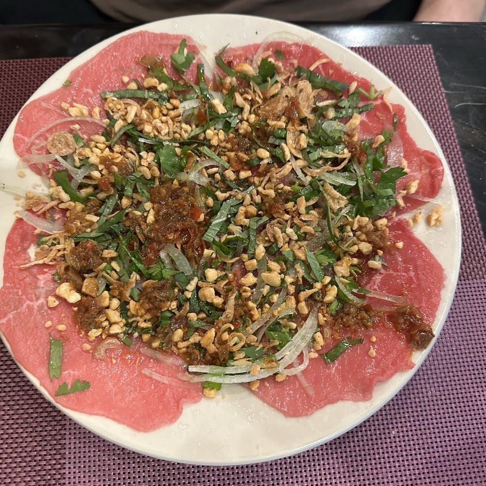 Just Pho You - Beef Carpaccio GF - Vietnamese Near Me - New York, New York Just Pho You - Beef Carpaccio GF - Vietnamese Near Me - New York, New York