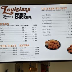 Louisiana Famous Fried Chicken - Menu