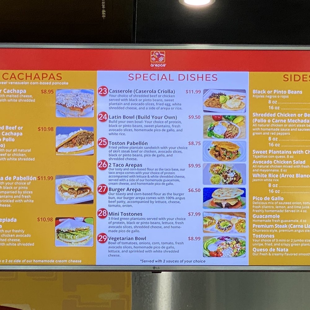 Arepasmanía - Menu - Venezuelan Near Me - Pembroke Pines, Florida
