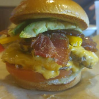PDQ Test Kitchen - Custom order - Bacon avocado onion tomato pepper double cheeseburger from PDQ R & D Kitchen - American Near Me - Tampa, Florida