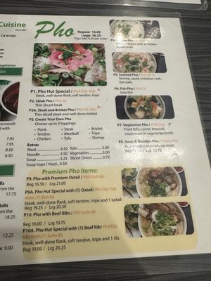 Menu photo 7 Pho Hut Glendale, CA