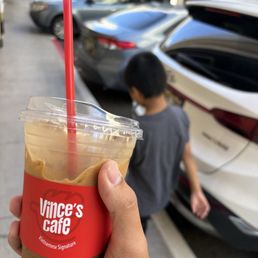 Vietnamese milk coffee- strong and good! Let the ice melt or you will be tweaking. Vietnamese milk coffee- strong and good! Let the ice melt or you will be tweaking.