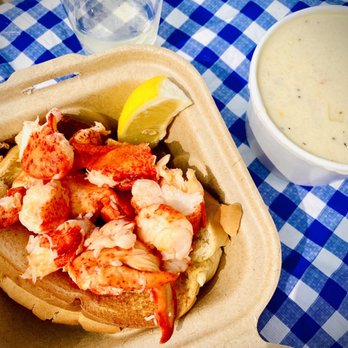 Menemsha Fish Market - Hot lobster roll n chowda special anyone!? Nothin but lobster meat in a toasted bun w drizzled butter on top! Yikes! It's Yummy! - Seafood Markets Near Me - Chilmark, Massachusetts