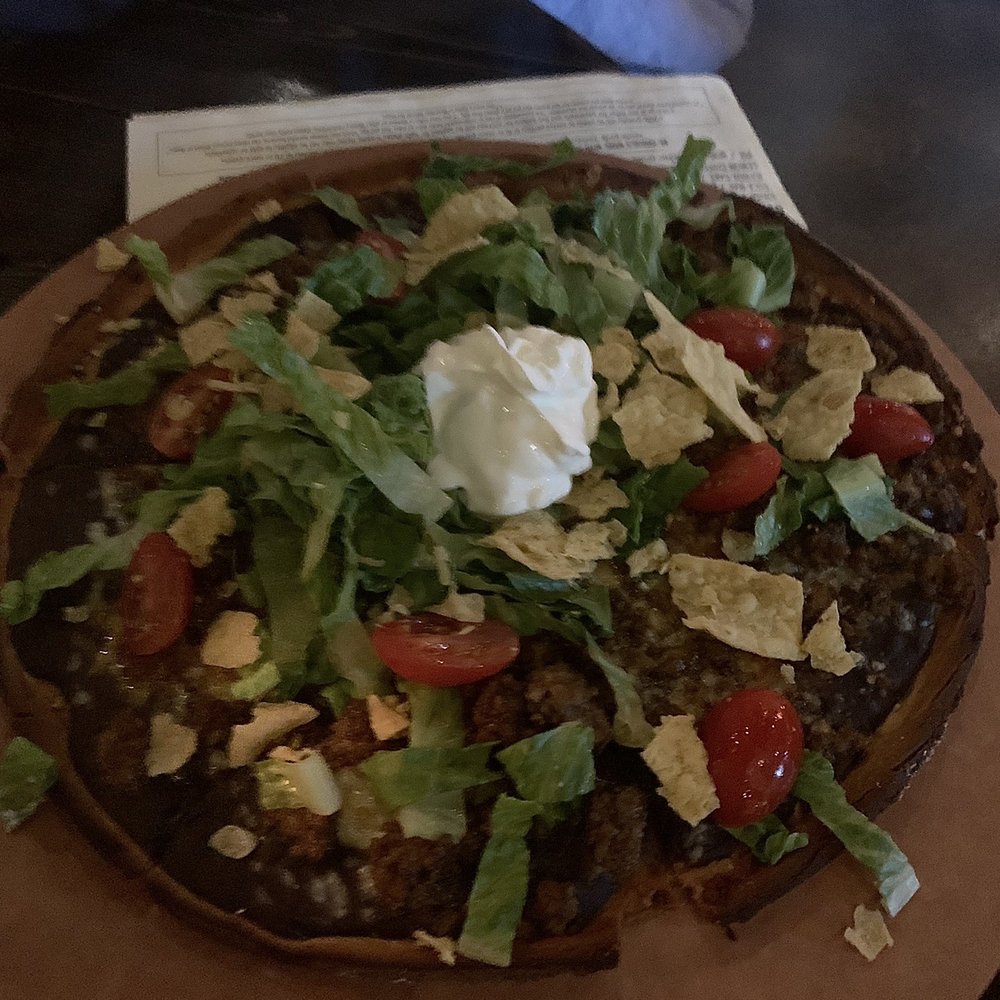 Ember - Taco flatbread on cauliflower crust - Salad Near Me - Saint Simons Island, Georgia Ember - Taco flatbread on cauliflower crust - Salad Near Me - Saint Simons Island, Georgia