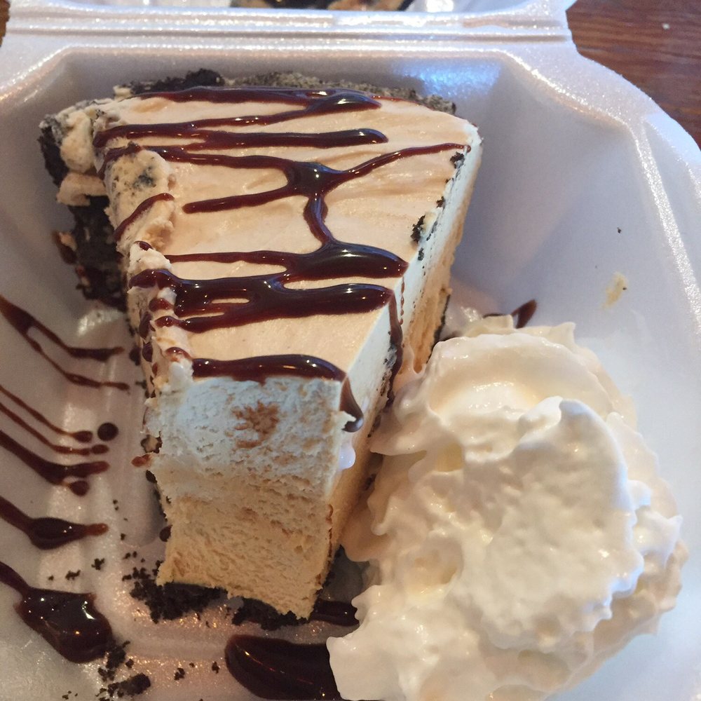 Yats - The peanut butter pie with chocolate drizzle and whip cream. Yum! - Cajun/Creole Near Me - Indianapolis, Indiana