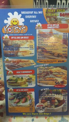 Menu photo 5 Kotsy's Restaurant Vaughan, ON